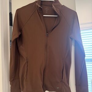 Women's Brown Zip-Up Jacket